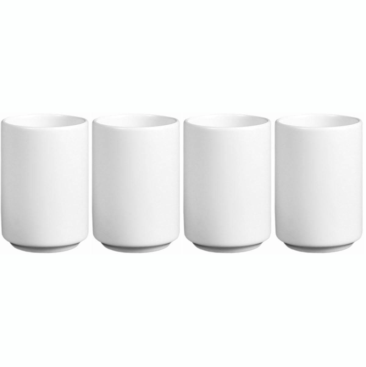 Sizikato 4-Piece Porcelain Tea Cup Set - 3.3 Oz Japanese Sake Cup, Milk Tea Cup, Espresso Cup - Perfect for Tea Ceremonies, Sake Tasting & Coffee Breaks