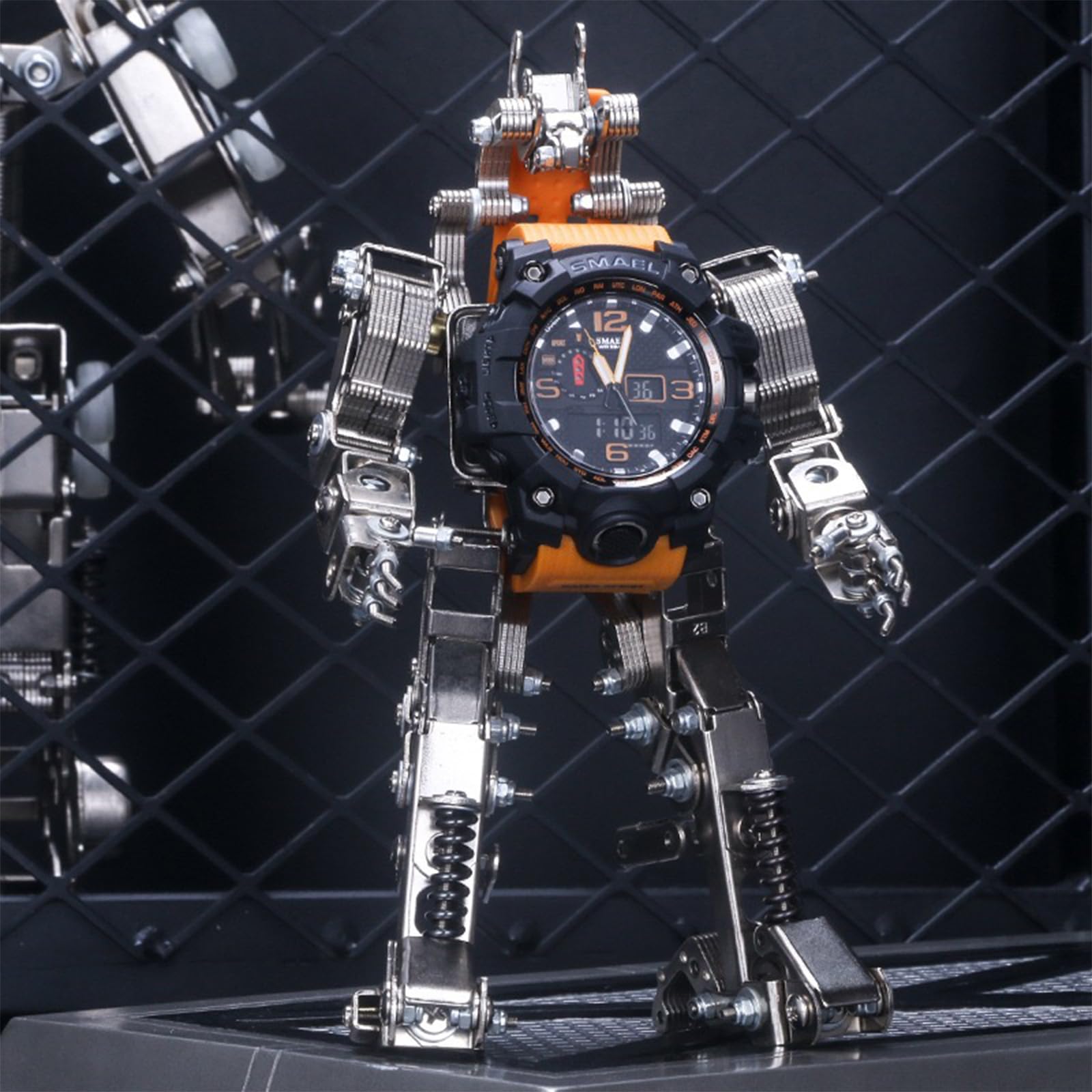 3D Metal Model Kit - DIY Mechanical Time Machine Watch Stand, Adult High Difficulty Assembly Puzzle, 3D Metal Art Craft for Men | Perfect Gift for Engineers, Watch Collectors & Hobbyists | Home Office Decor & STEM Learning Project