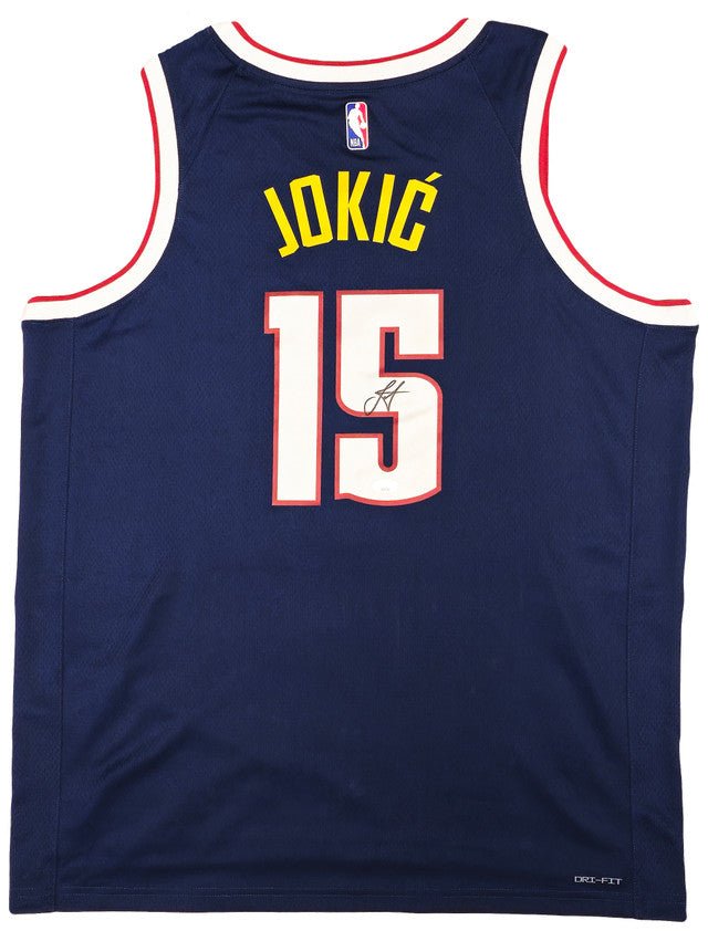 Authentic Nikola Jokic Signed Denver Nuggets Nike Swingman Icon Edition Jersey with JSA COA - Perfect for NBA Collectors, Sports Memorabilia Fans & Gift for Basketball Enthusiasts