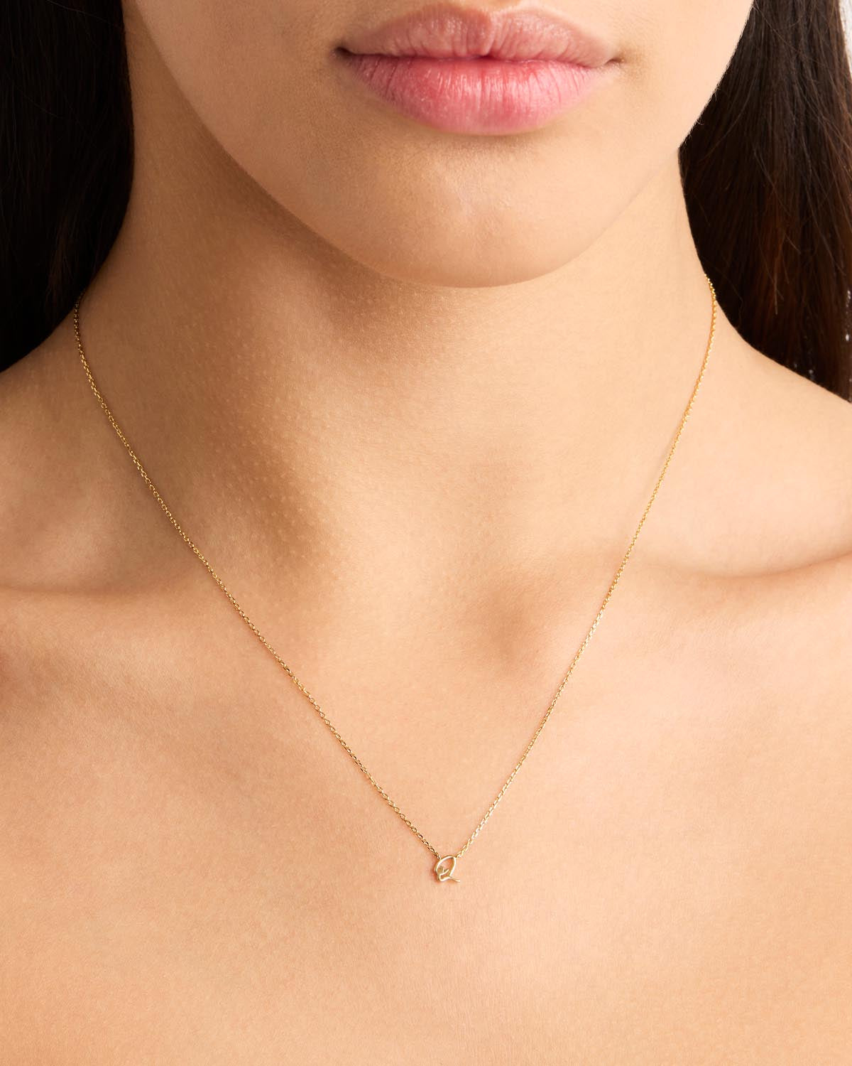 14K Solid Gold Love Letter Necklace for Women - Personalized Romantic Jewelry Gift for Anniversary, Valentine's Day & Special Occasions