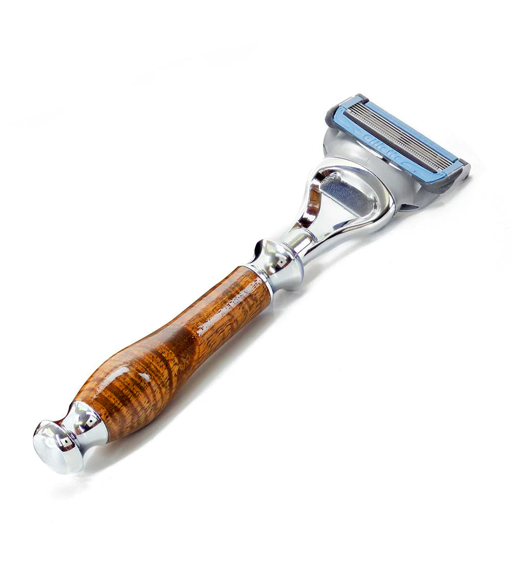 Premium Koa Wood Razor - Eco-Friendly & Ergonomic Shaving Razor for Men & Women - Perfect for Travel, Gifts & Sustainable Shaving Routine