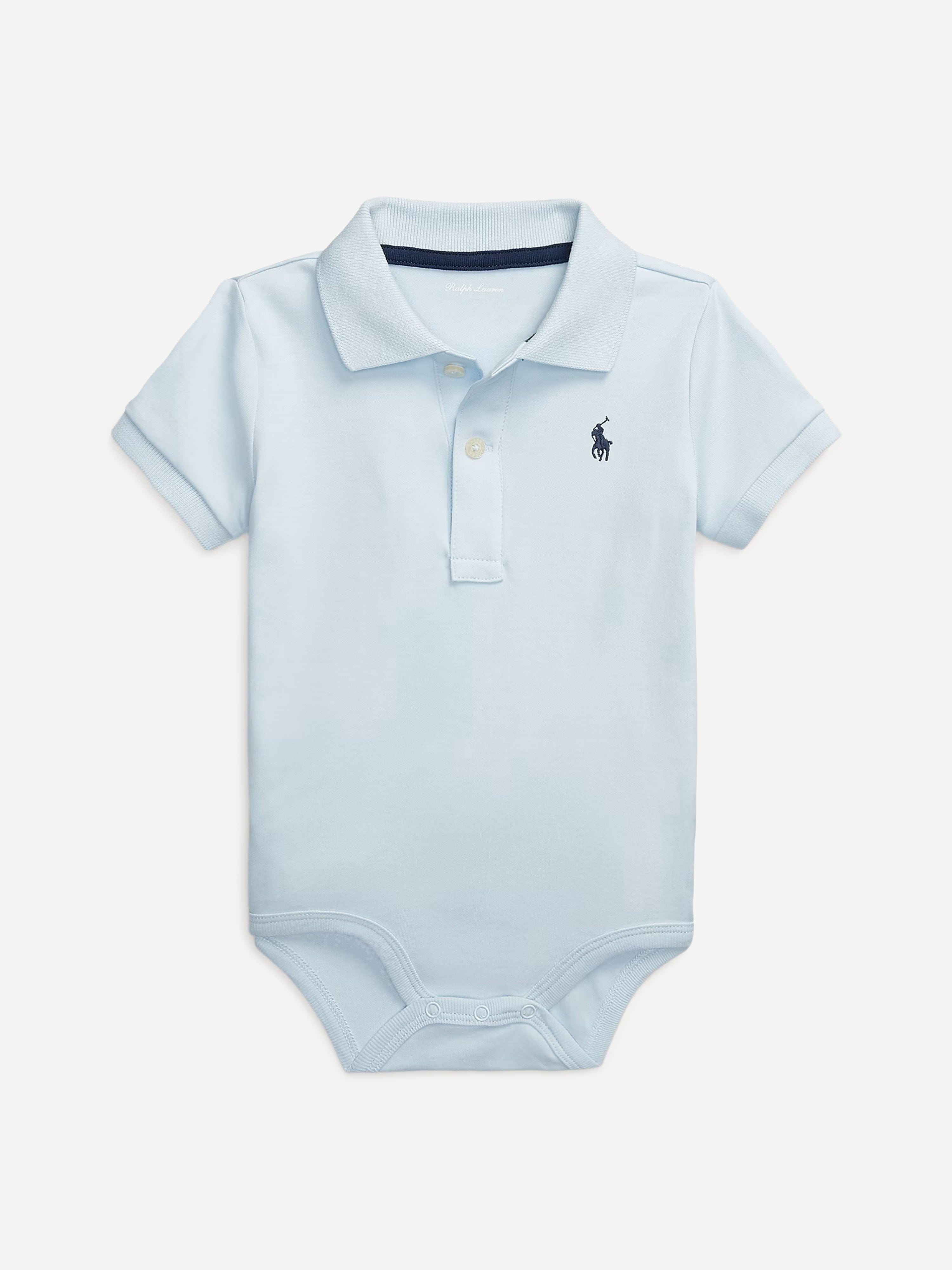 Baby Boys Polo Bodysuit - Soft Cotton Blue Short Sleeve Romper for Newborns & Infants | Perfect for Playdates, Family Outings & Photo Shoots