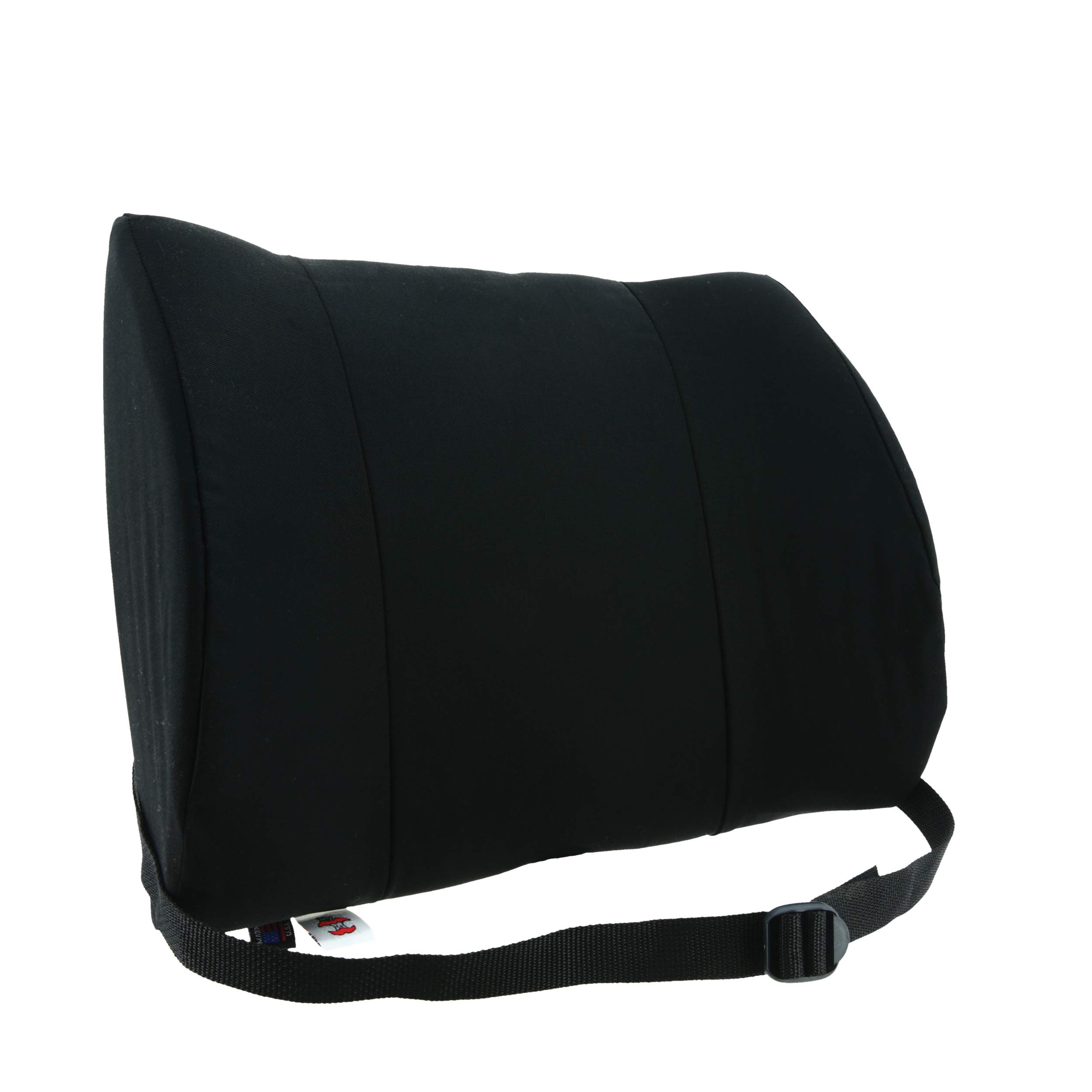 Core Products SitBack Plus Lumbar Support Cushion - Standard Size, Black - Office Chair & Car Seat Back Support for Comfort & Posture Relief