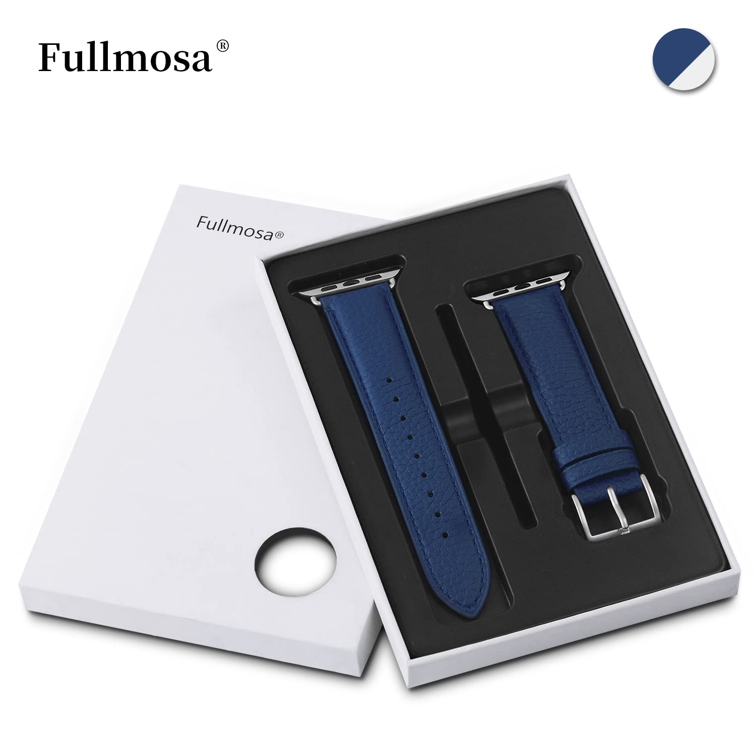 Fullmosa Genuine Leather Apple Watch Bands for 38mm 40mm 41mm 42mm 44mm 45mm 49mm - Compatible with Series 9/8/7/6/5/4/3/2/1/SE/Ultra 2 - Stylish Women's iWatch Strap with Protective Case - Perfect for Office, Date Night & Formal Occasions