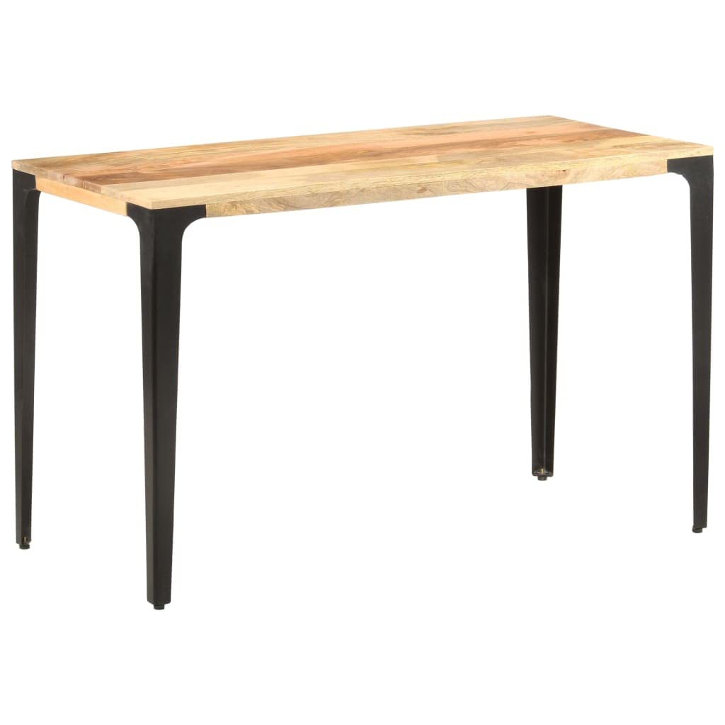 Mid-Century Modern Solid Mango Wood Dining Table 47.2