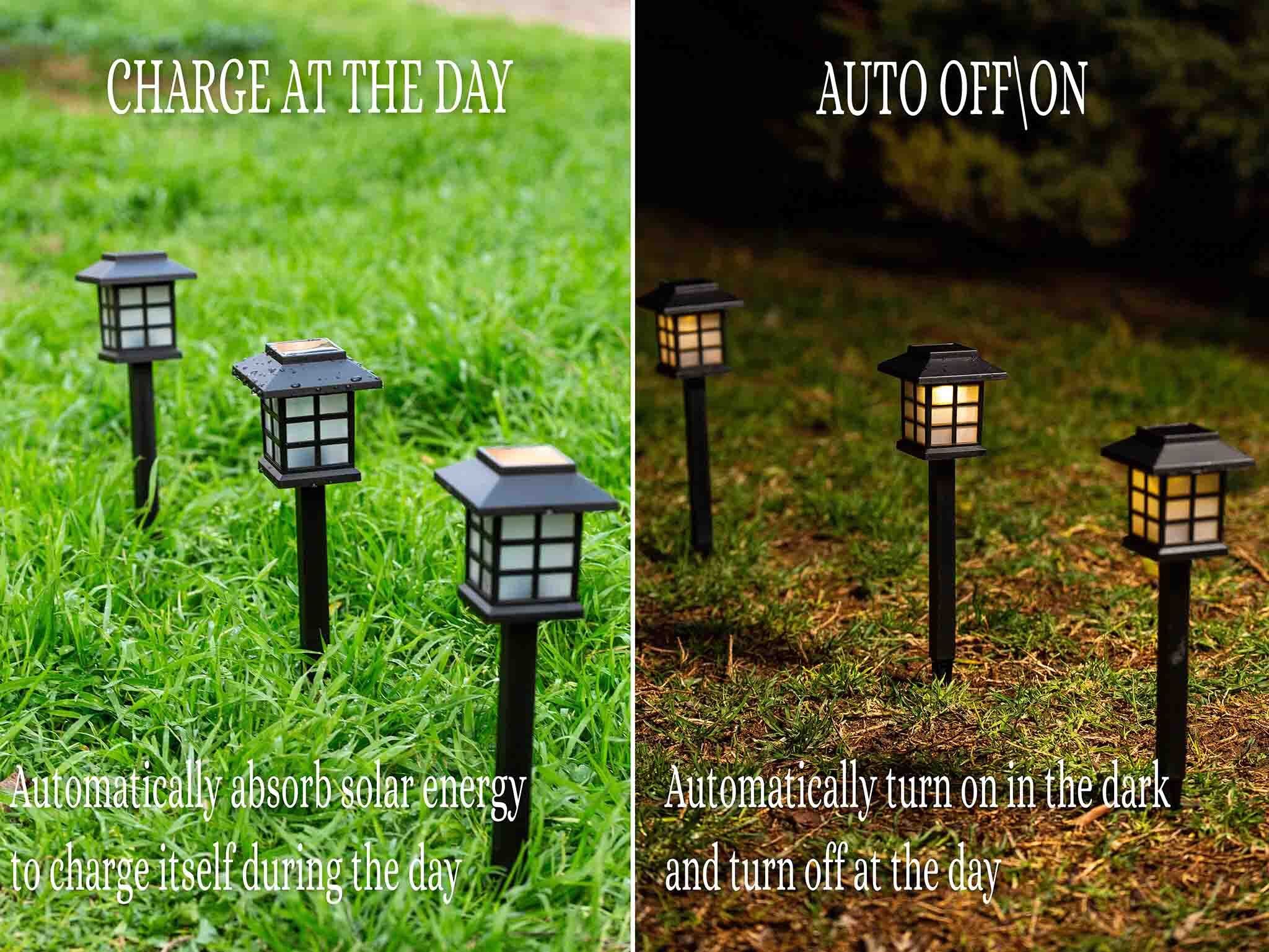 Solar Pathway Lights Outdoor - Waterproof LED Garden Lights for Driveway, Lawn, Yard | Landscape & Patio Lighting