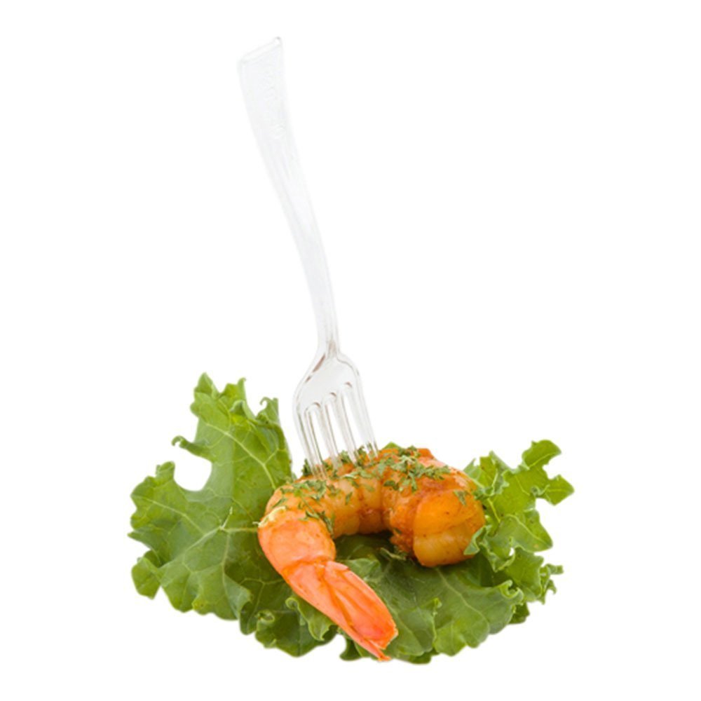 500 Pack 4 Inch Disposable Mini Plastic Forks - Heavy Duty Clear Appetizer Forks for Hors D'oeuvres, Desserts, Samples | Perfect for Parties, Weddings, Catering & Events