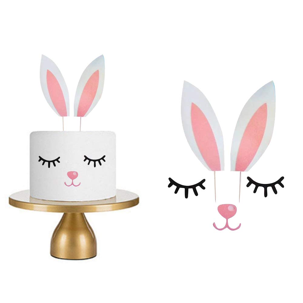 Happy Birthday Cake Topper Set - Adorable Little White Rabbit Cake Decorations for Birthday Parties, Baby Showers & Special Celebrations