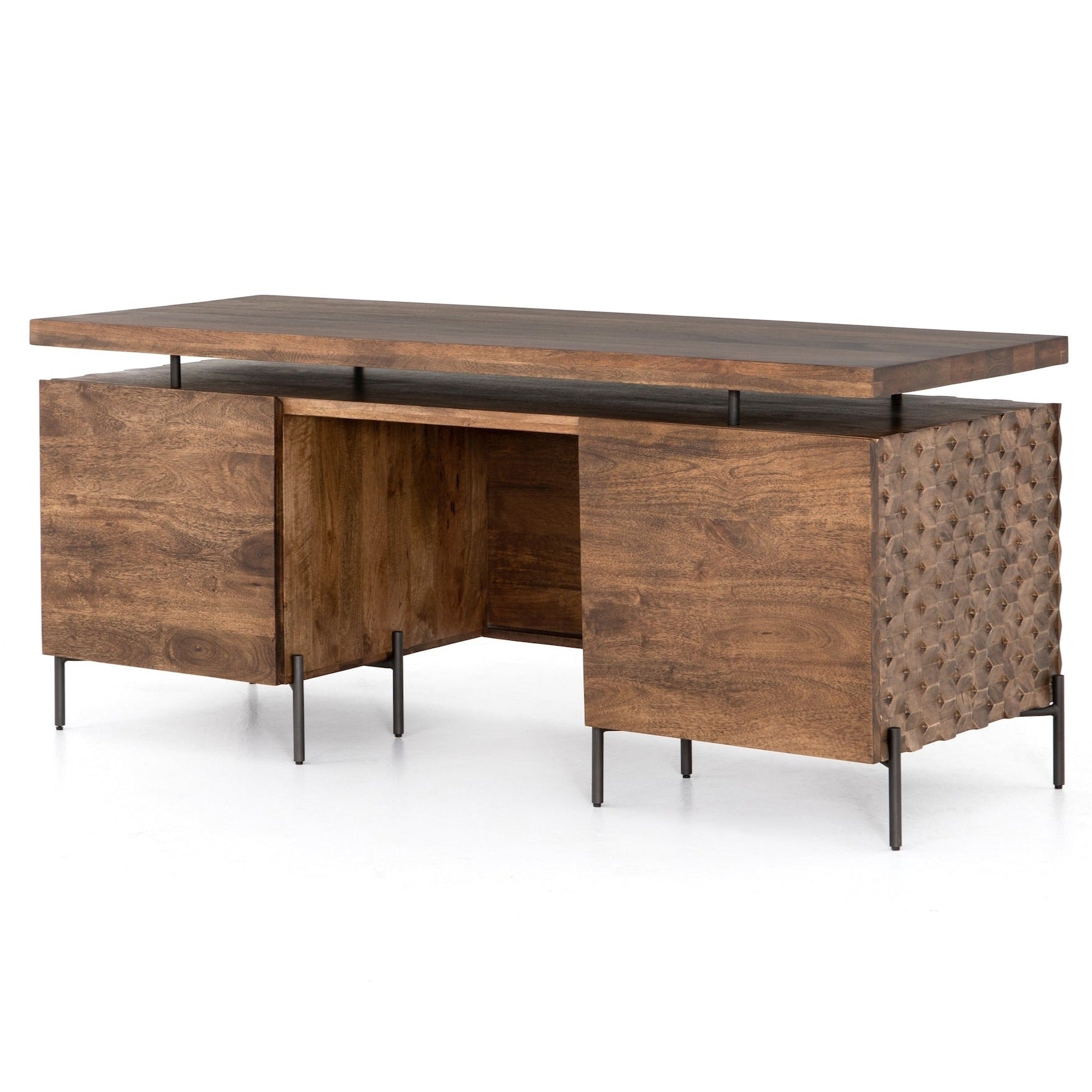 Textured Full Desk for Carving - Premium Wooden Workstation for Artists & Hobbyists - Perfect for Woodworking, DIY Projects & Home Office Use