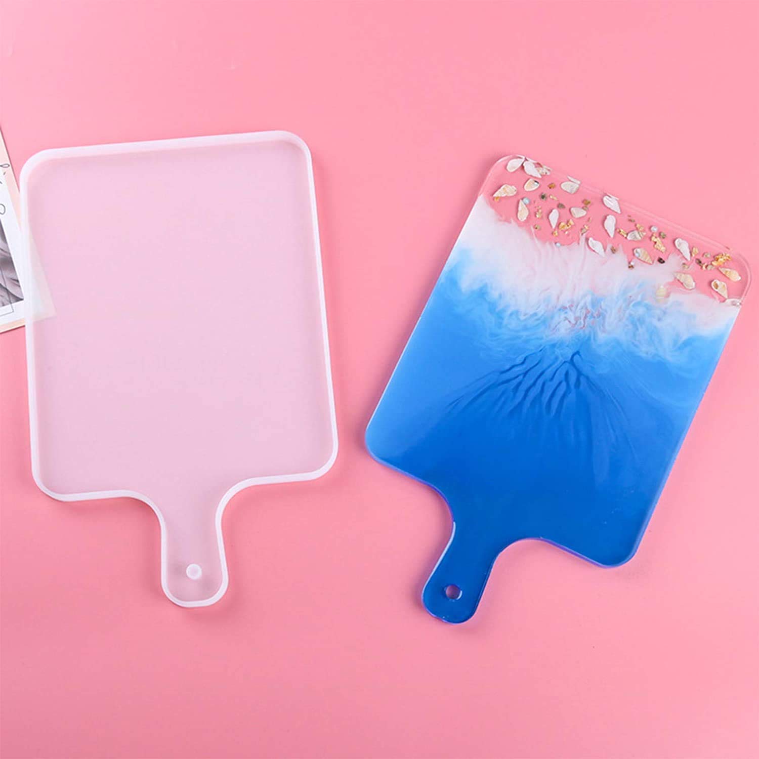 1 PCS Silicone Resin Mold for Epoxy Resin Casting - DIY Serving Board & Tray with Sides - Perfect for Home Decor, Gift Making, and Craft Projects