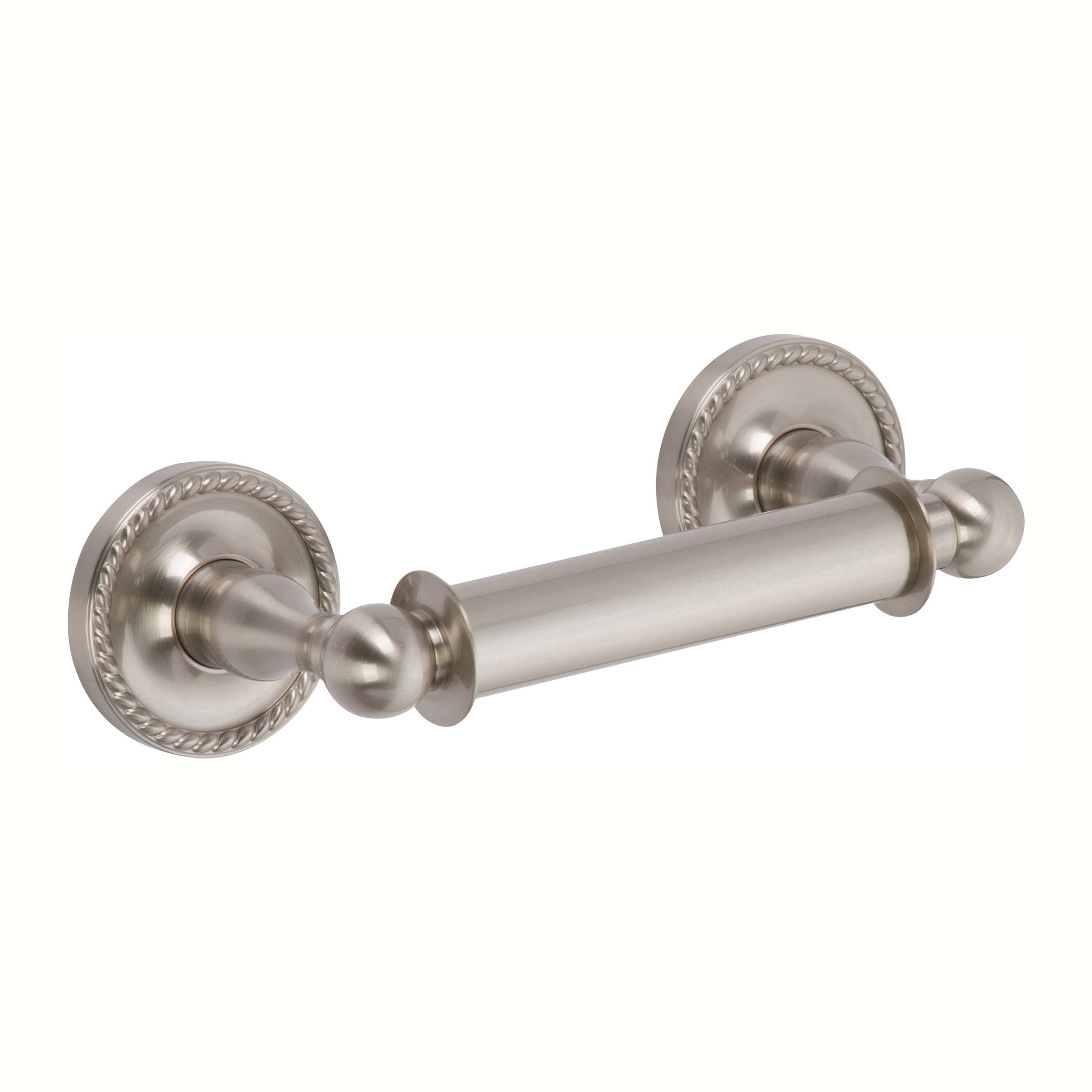 Canterbury 1508N/SN Double Post Toilet Paper Holder in Satin Nickel - Bathroom Tissue Roll Dispenser for Modern & Traditional Homes