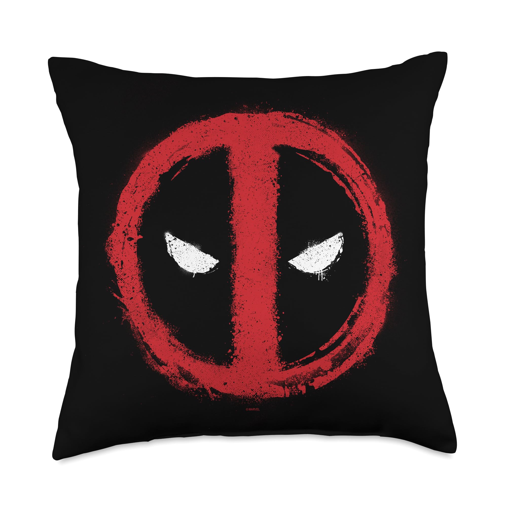 Marvel Deadpool Spray Paint Throw Pillow - Superhero Home Decor for Living Room, Bedroom & Office | Officially Licensed Marvel Merchandise