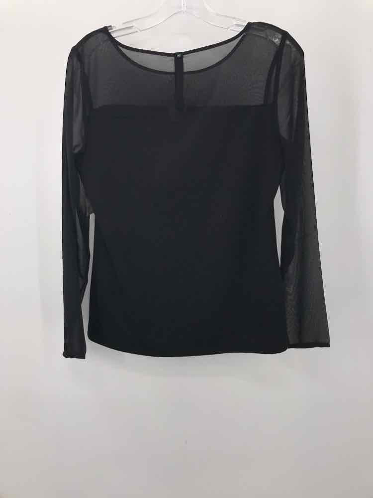 Pre-Owned Ann Taylor Black Blouse Size Medium - Perfect for Work, Office & Casual Wear