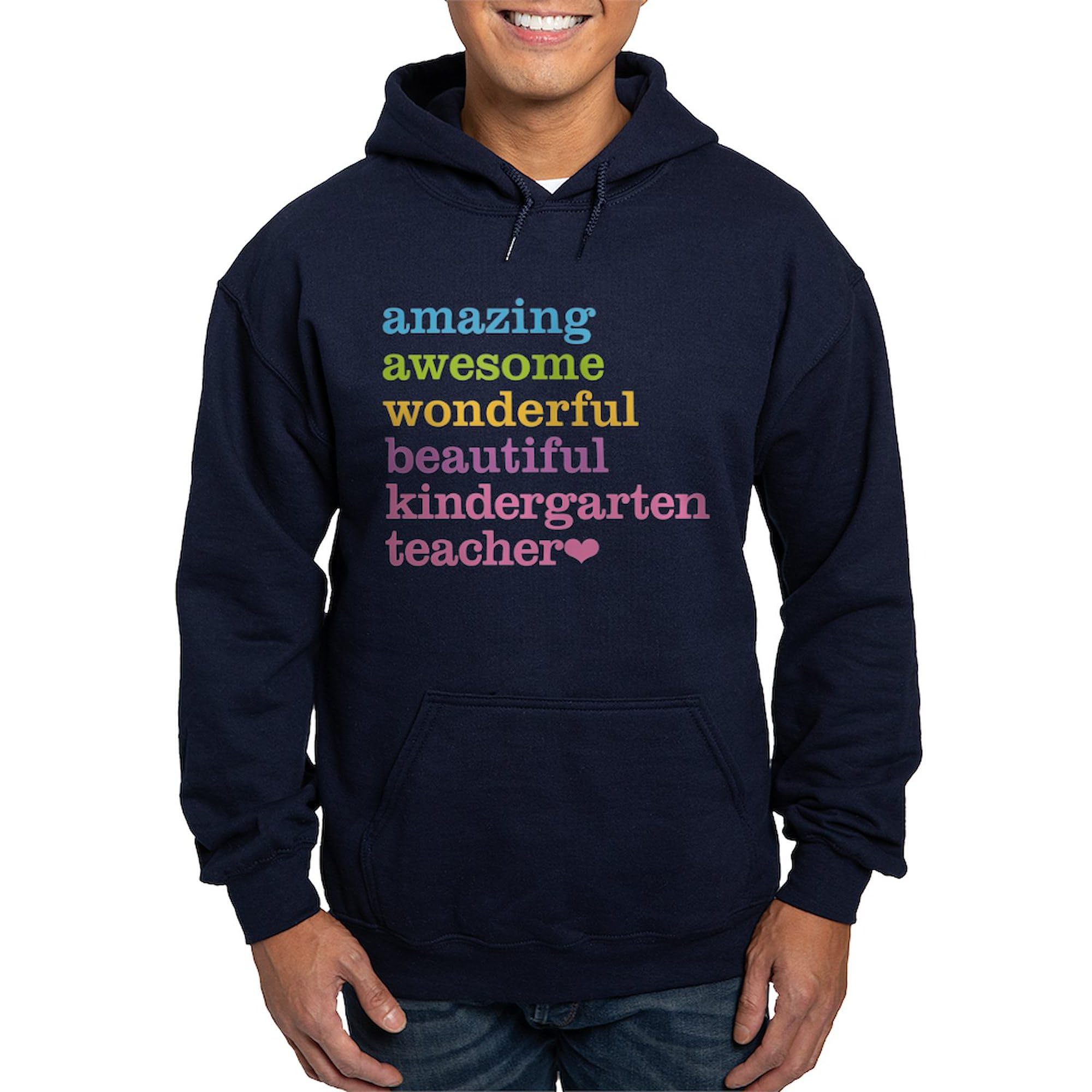 Kindergarten Teacher Hoodie for Men - Dark Regular Fit Pullover Sweatshirt | Comfortable Casual Wear for Classroom, School Events & Teacher Appreciation Gifts