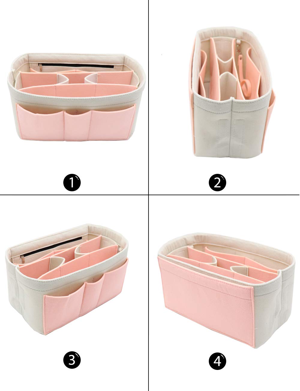 LEXSION Felt Insert Bag Organizer - Purse Organizer for Handbags, Fits Louis Vuitton Speedy & Neverfull - Perfect for Travel, Work & Daily Organization