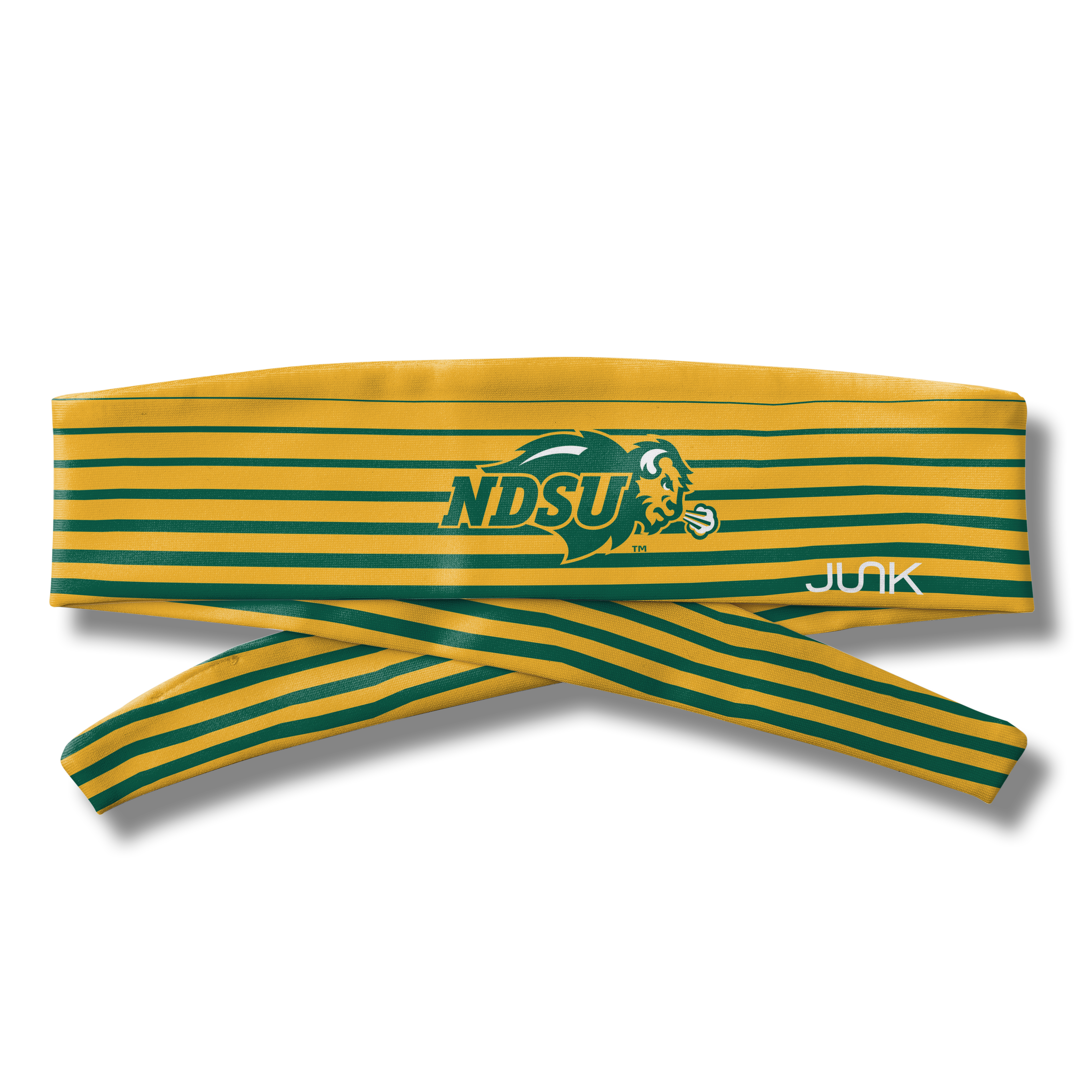 North Dakota State University Gradient Stripe Flex Tie Headband - Soft Stretchy Hair Accessories for Women, Girls - Perfect for Workouts, Yoga, Running and Sports