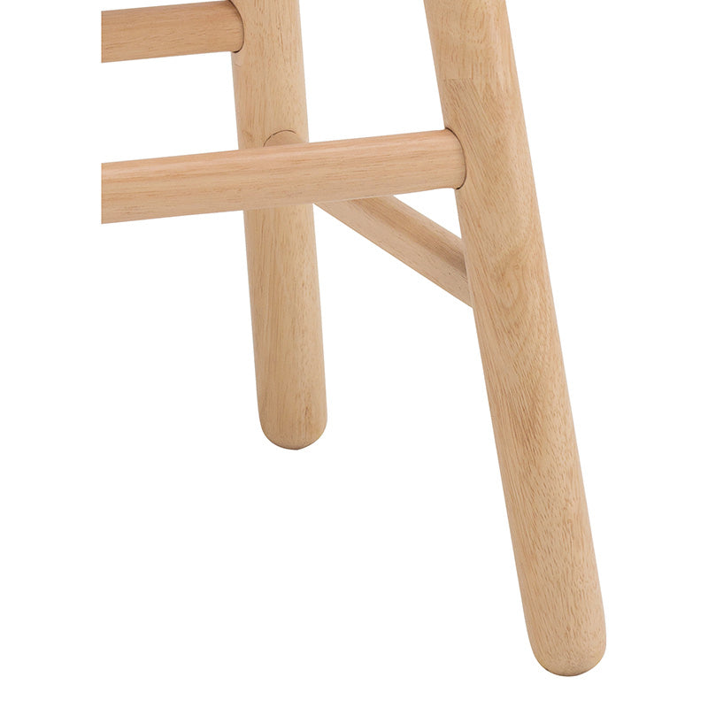 Hetty Counter Stool - Solid Oak Wood with White Finish | Modern Kitchen Bar Stool for Dining Room & Breakfast Nook