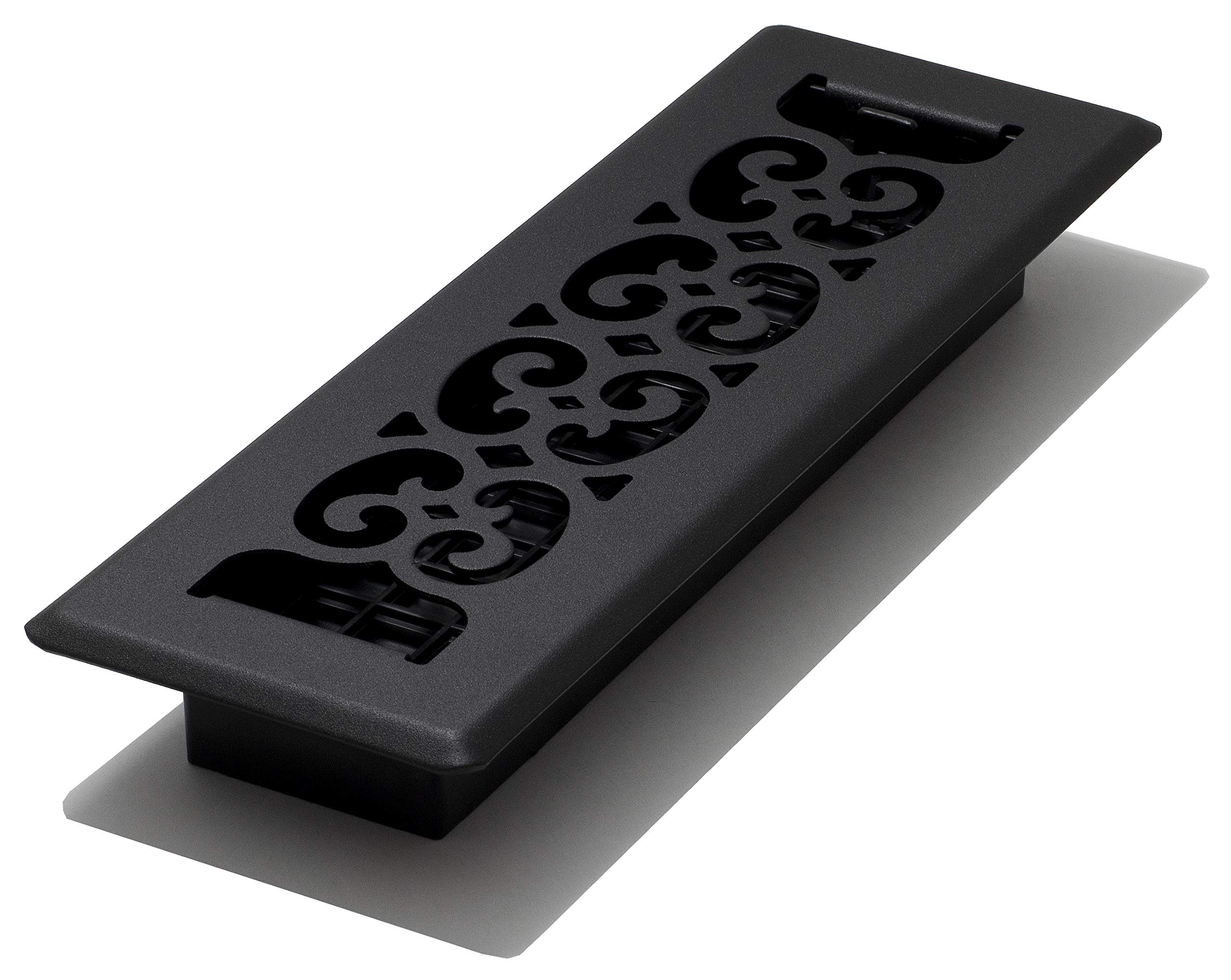 Black ST210 Scroll Painted Decor Grates 2x10
