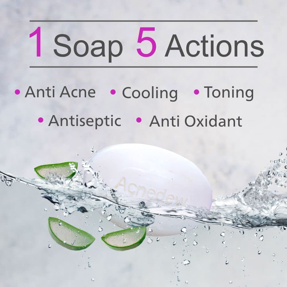 Acnedew Anti Acne Soap with 0.2% Salicylic Acid - Pimple Treatment for Acne Prone Skin - Pack of 2 (75g Each) - Gentle Cleansing for Face & Body - Perfect for Daily Skincare Routine