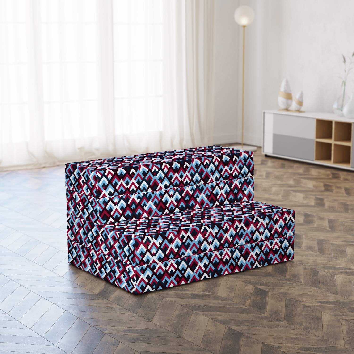 Ambesonne Geometric Triangle Foldable Mattress - 74.8