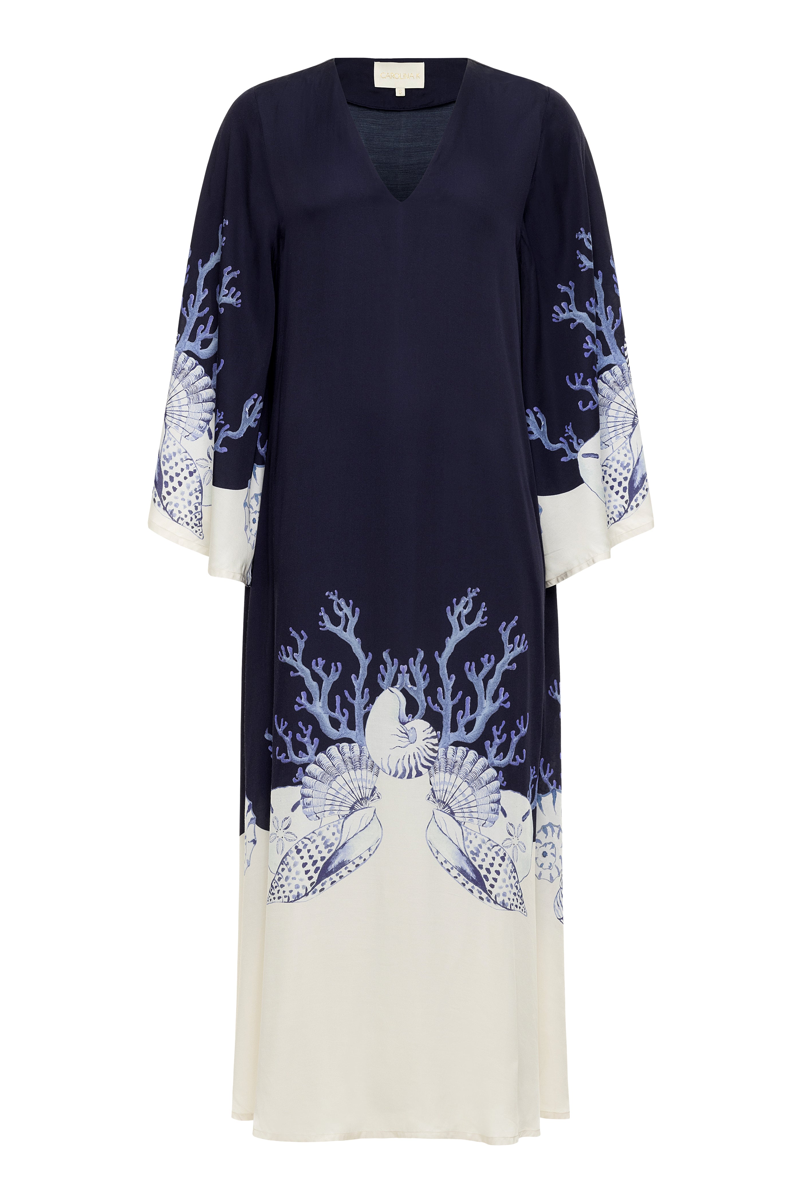Lena Kaftan - Women's Flowy Long Sleeve Boho Maxi Dress for Beach, Vacation & Summer Outfits | Elegant Loose Fit Cover Up for Pool Party, Resort Wear & Casual Occasions