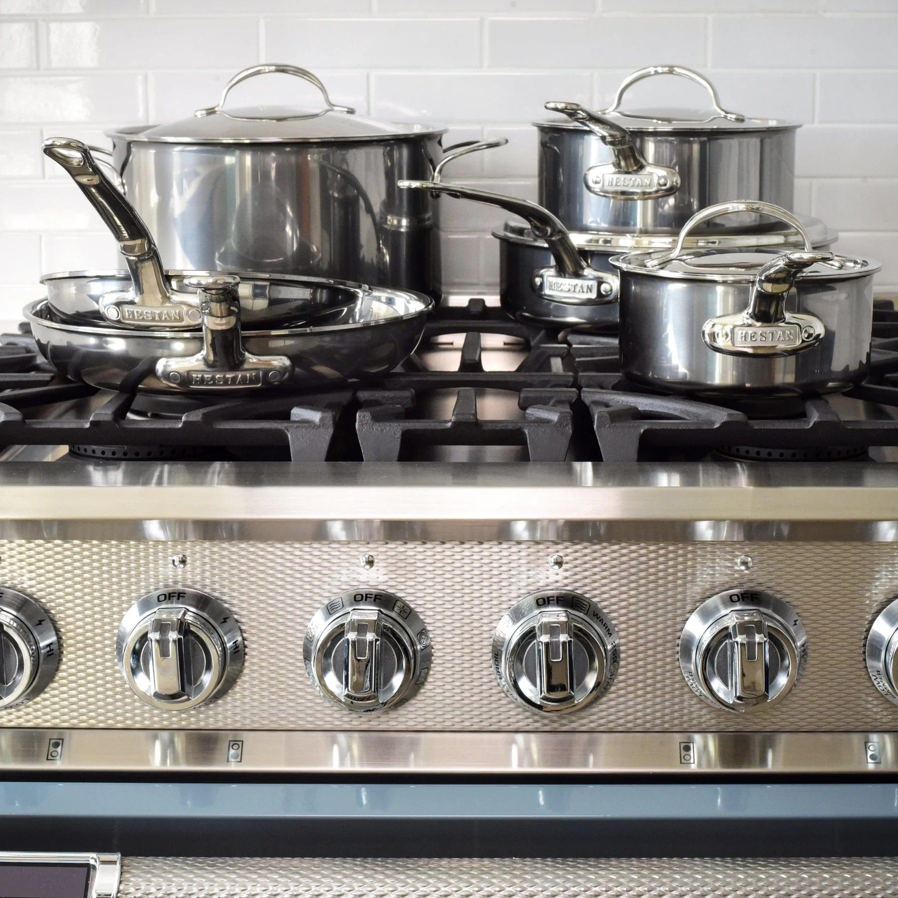 Premium Hestan Nanobond 10-Piece Nonstick Cookware Set - Durable Ceramic Coating Pots & Pans for Healthy Cooking - Perfect for Frying, Sautéing & Boiling in Modern Kitchens