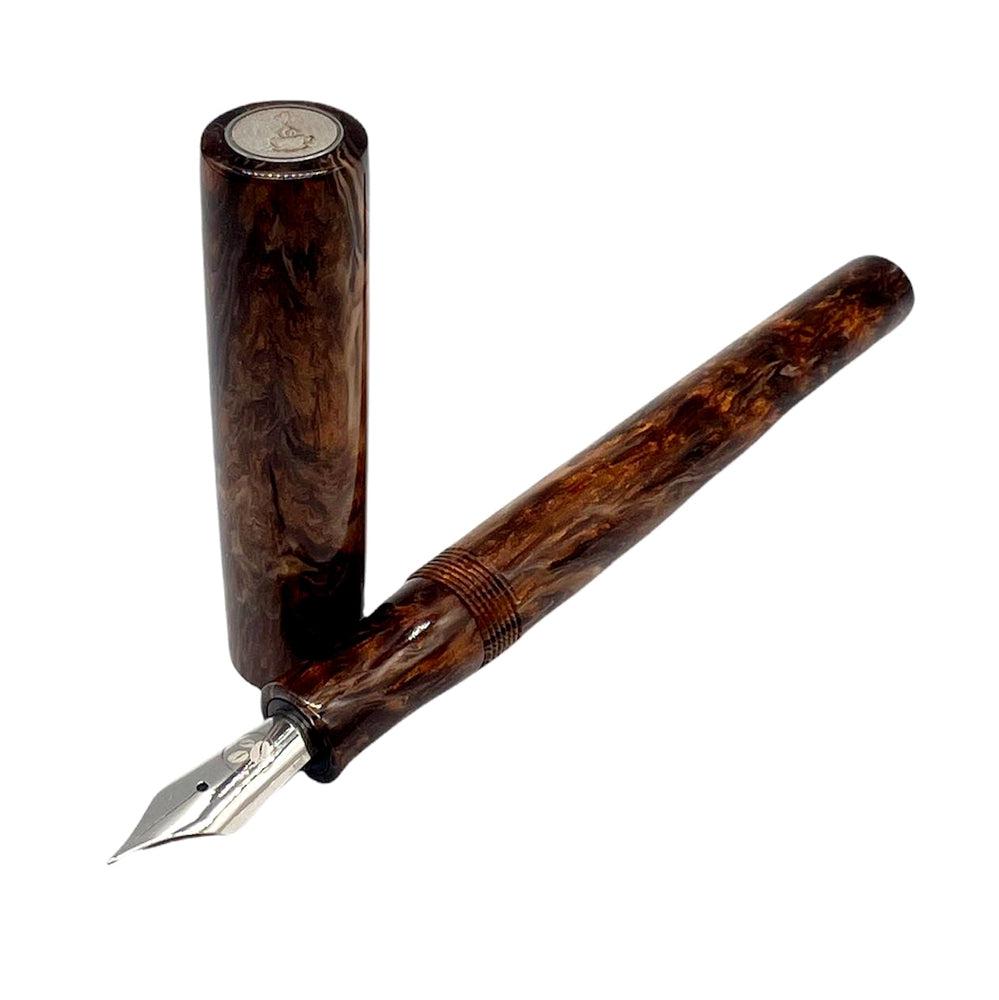 Tailored Pen Company Westminster Cocoa Café Fountain Pen - Elegant Writing Instrument for Calligraphy, Journaling & Gifts | Premium Nib Pen for Coffee Lovers & Office Use