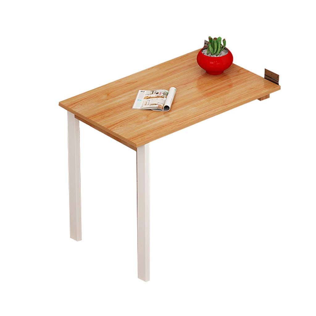 Foldable Wall Mount Drop Leaf Workbench - Floating Wooden Desk for Home Office, Computer Table with 3 Colors & Sizes (Beige, 80x50cm) - Perfect for Small Spaces, Apartments & DIY Projects