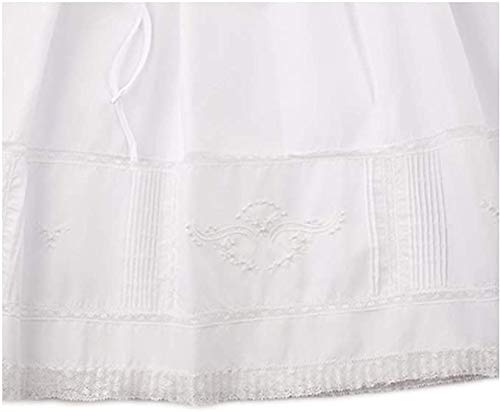 Girls White Smocked Christening Baptism Gown & Bonnet Set with Pearls - 9-12 Months - Perfect for Baby Baptism, Christening Ceremony & First Communion