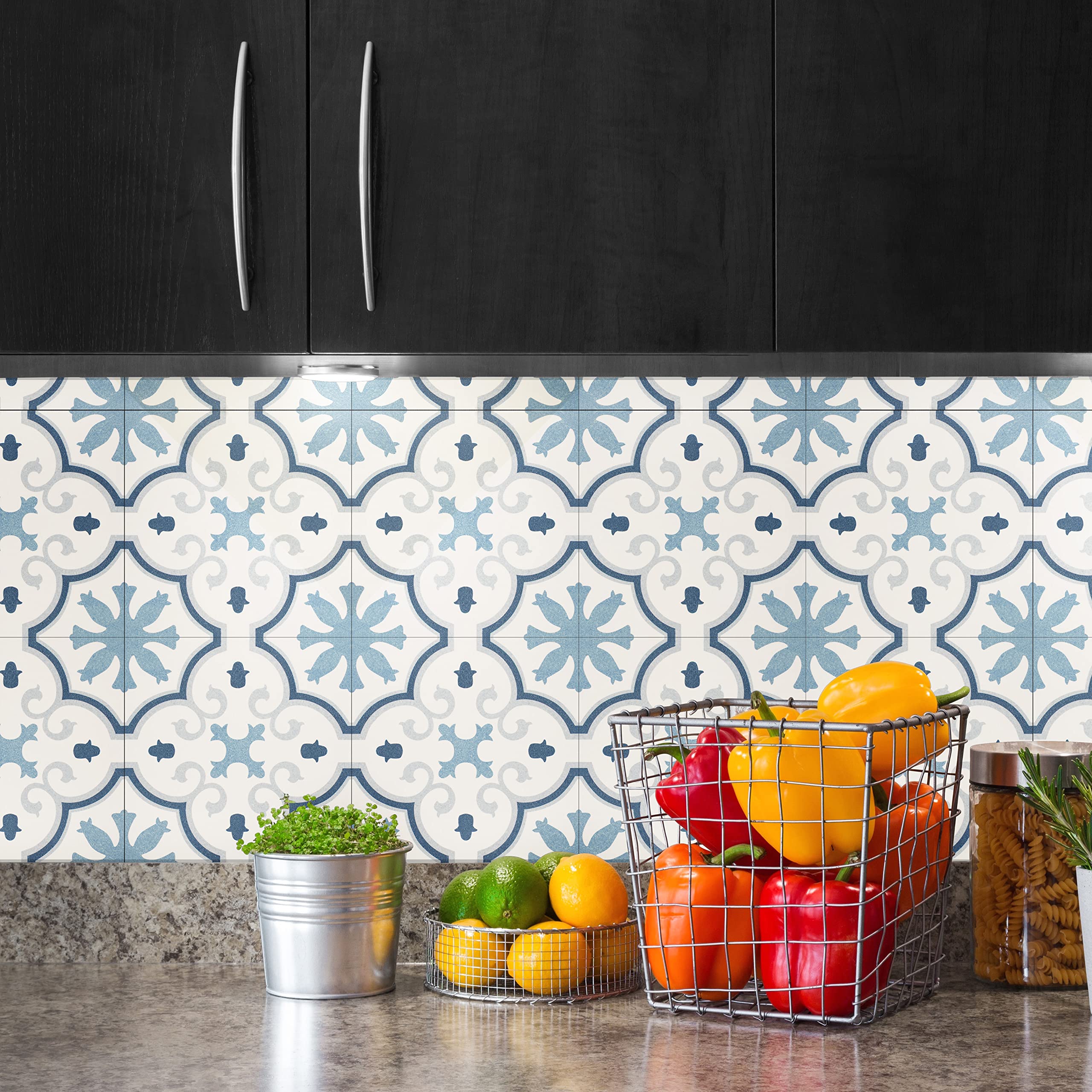 Merola Tile Monteca Blue 9.75x9.75 Inch Porcelain Floor & Wall Tile - Perfect for Bathroom, Kitchen & Backsplash Renovations