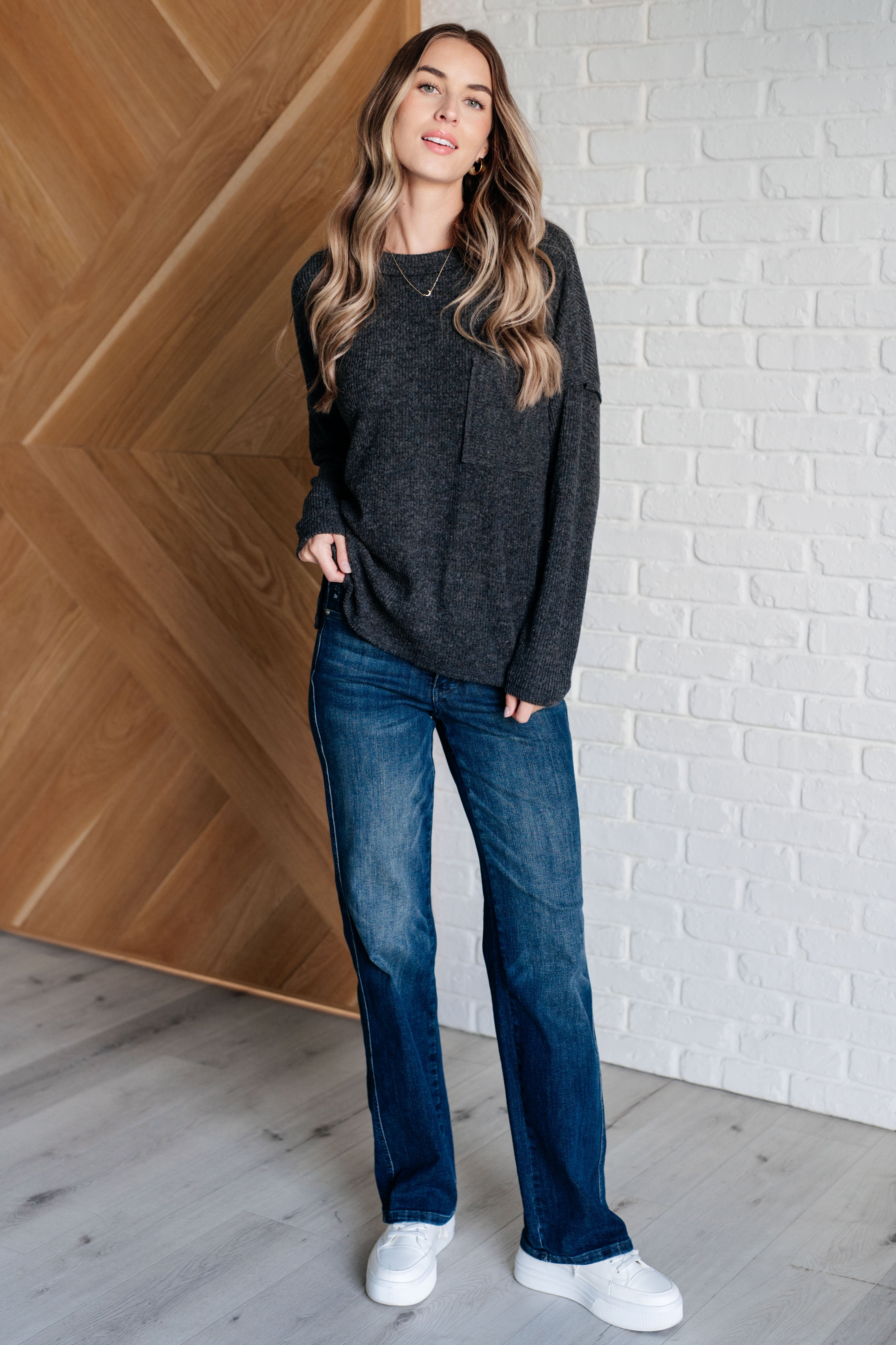 Casual Tuesday Ribbed Knit Sweater for Women - Soft Black Pullover Winter Sweater | Perfect for Office Wear, Weekend Outfits & Fall Layering