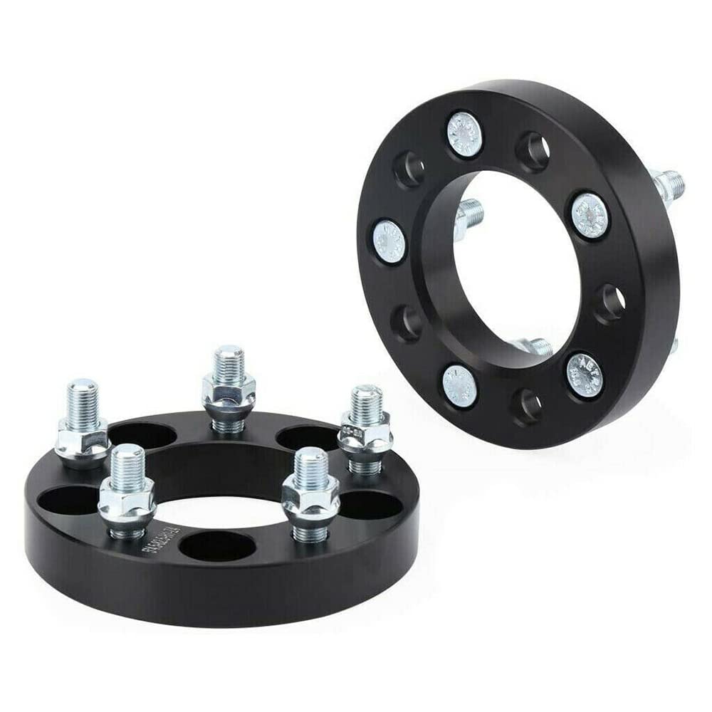 Dynofit 1 Inch Wheel Spacers (5x4.5 Bolt Pattern) - Set of 2 for Jeep Wrangler XJ KJ KK TJ ZJ, Ford Explorer Mustang Ranger Edge - 82.5mm Center Bore with 1/2-20 Studs - Perfect for Off-Roading & Custom Wheel Fitment