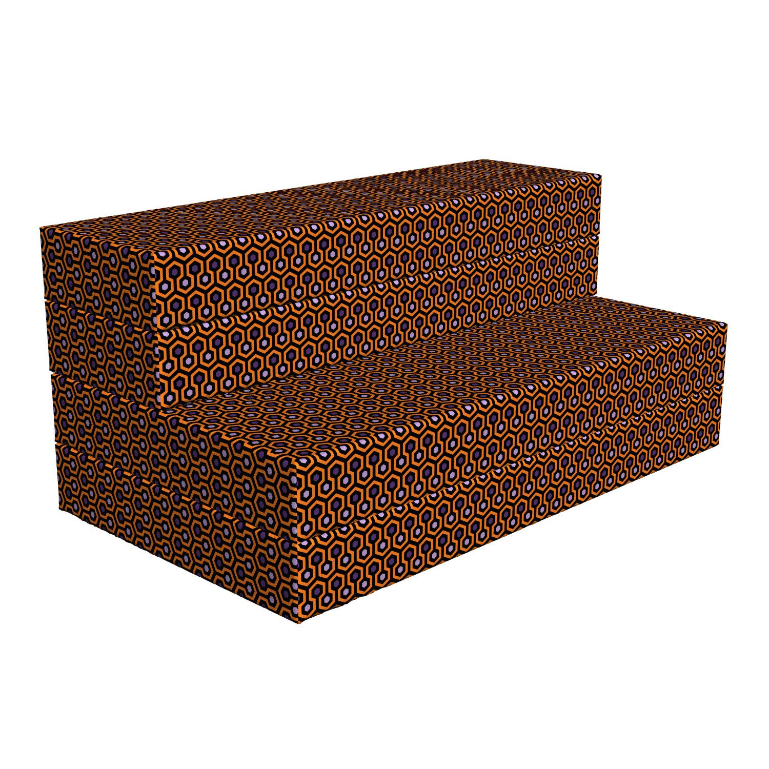 Ambesonne Foldable Mattress - Honeycomb Hexagon Design, 78.7