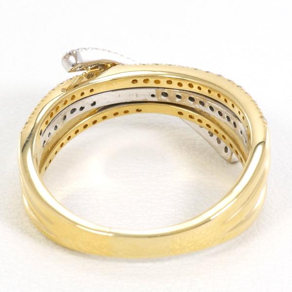 18K Yellow Gold & White Gold Diamond Ring for Women - Elegant Wedding, Engagement & Anniversary Jewelry Gift - Perfect for Proposals, Bridal Sets & Special Occasions