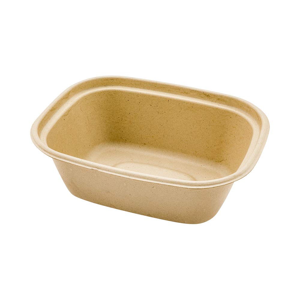 Eco-Friendly 60oz Bagasse Salad Plates - 100-Pack Grease-Resistant, Microwavable, Unbleached Pulp Containers with Reinforced Rim | Perfect for Restaurants, Catering, and Takeout Meals