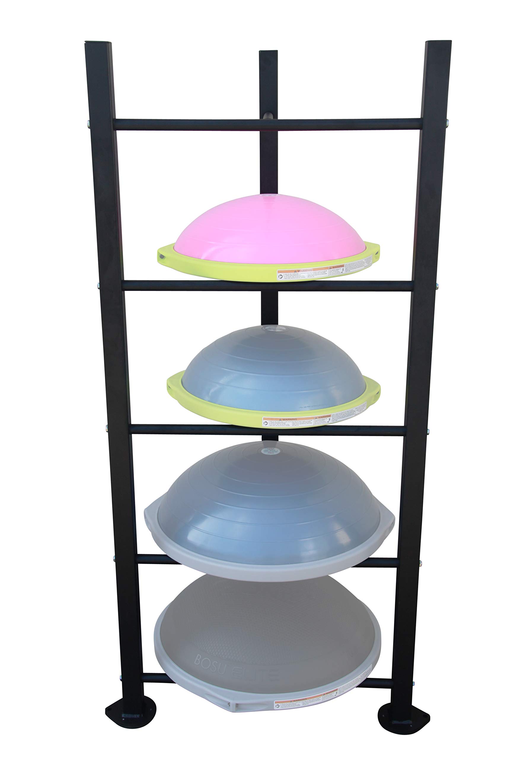 Fitness First BOSU Ball Rack Storage - Compact & Durable Workout Equipment Organizer for Home Gym, Yoga, and Pilates