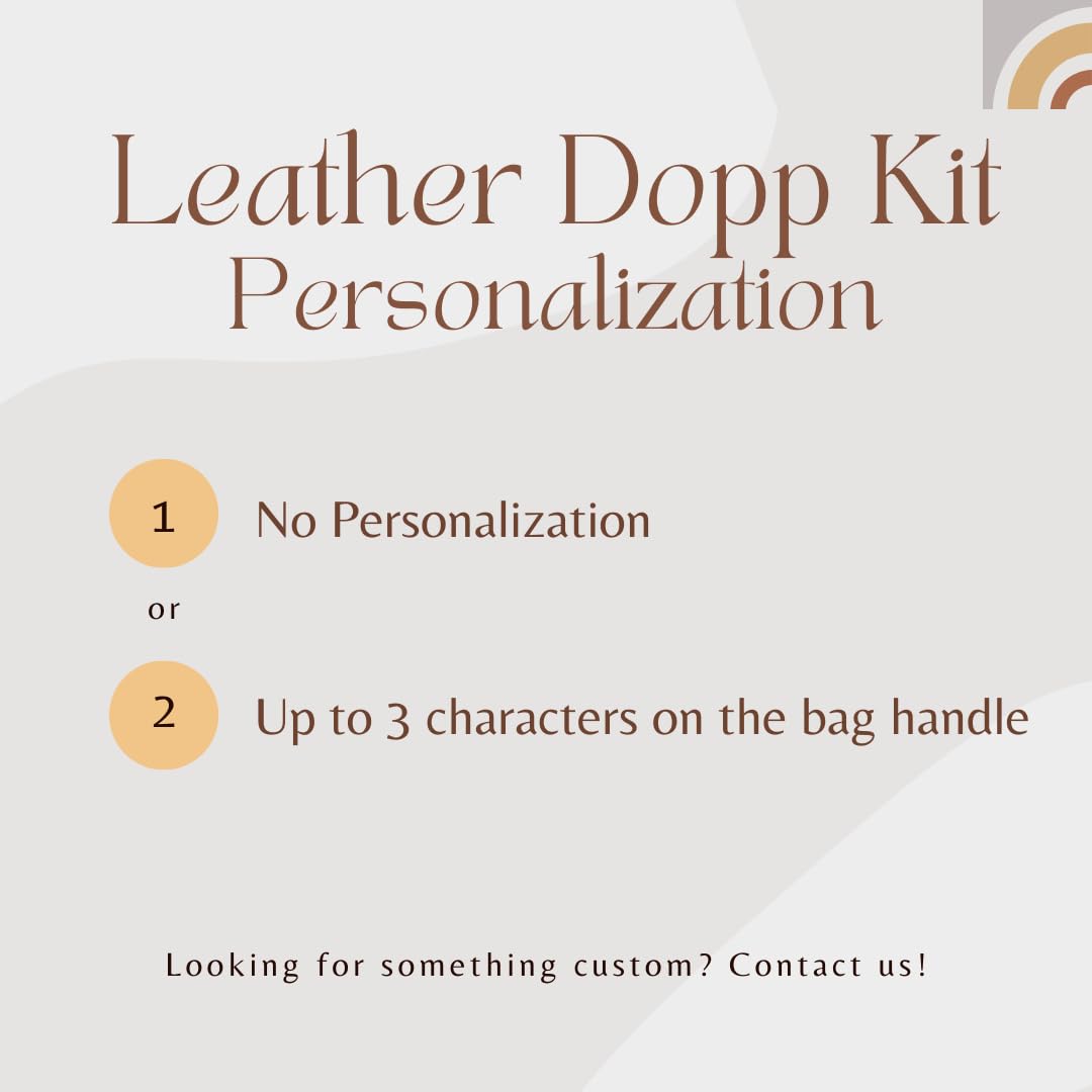 Premium Personalized Leather Dopp Kit for Men & Women - Custom Engraved Travel Toiletry Bag & Shaving Kit - Ideal Groomsmen Gift, Business Travel & Luxury Vacation Essentials