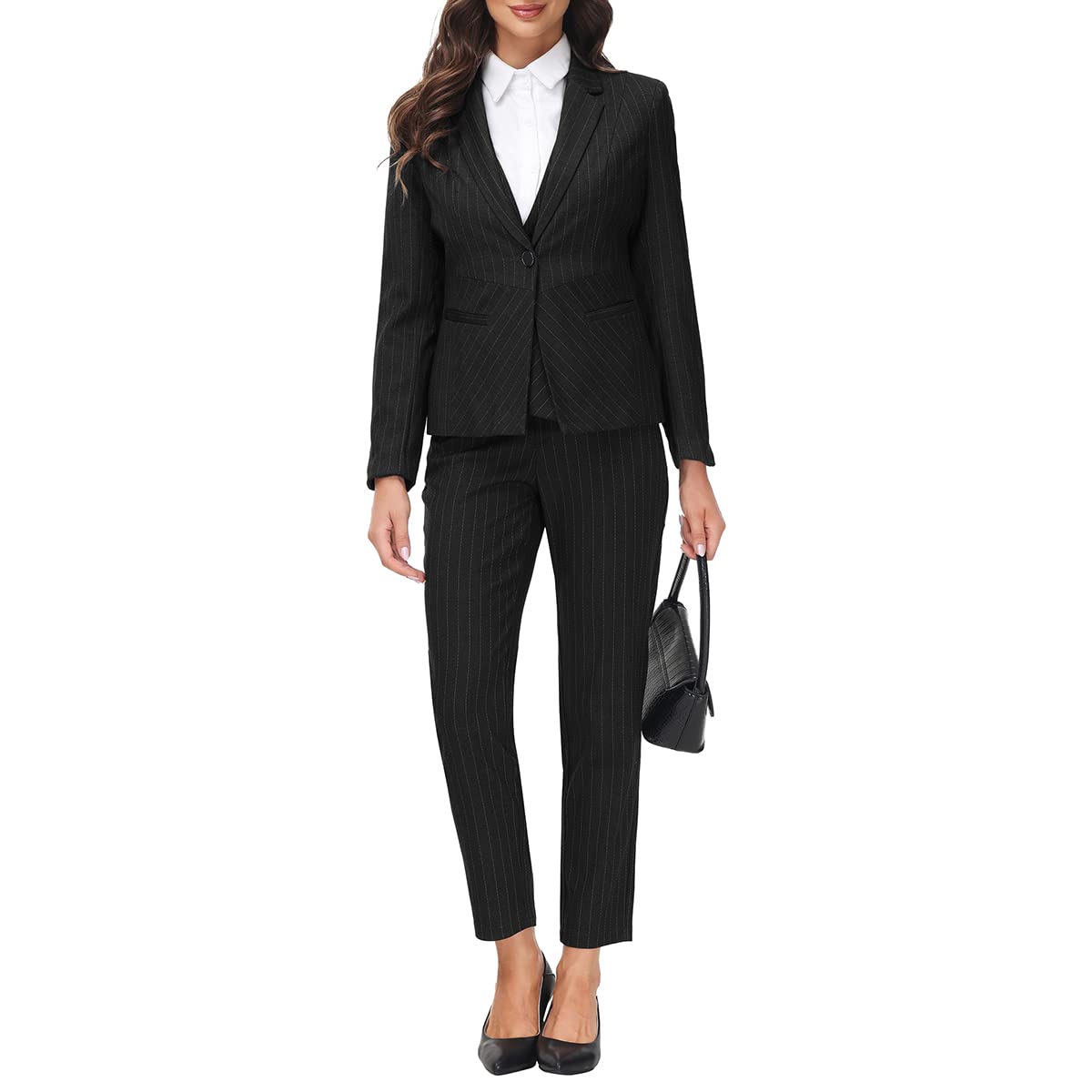 MODFUL Women's 3-Piece Classic Business Suit Set - Elegant Blazer, Vest & Pants for Office, Interview & Professional Events | Formal Work Attire for Women | Plus Size Options Available