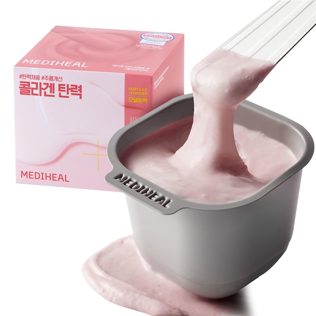 Mediheal Derma Modeling Collagen Face Mask Pack - Hydrating & Firming Jelly Sheet Mask for Glowing Skin - DIY Home Spa Treatment for Dry & Dull Skin - Perfect for Self-Care Nights & Skin Refreshment