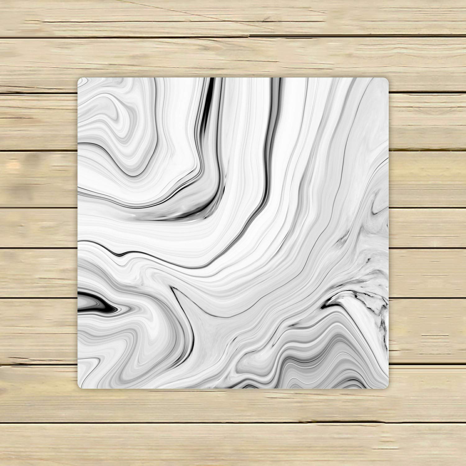 Premium Marble Texture Black & White Handmade Beach Towel - 13x13 Inch Soft Absorbent Bath & Shower Towel for Home, Spa, Pool, Travel & Outdoor Use