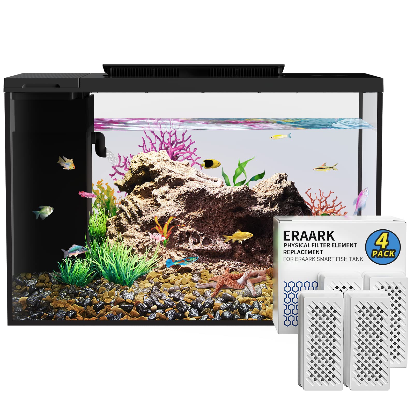 **5 Gallon Self-Cleaning Betta Fish Tank with Bluetooth, Filter, LED Light & Water Pump – Smart Aquarium Starter Kit for Home, Office, or Classroom**