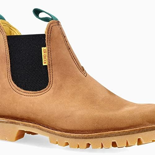 Jim Green Men's Stockman Slip-On Boots - Waterproof Full Grain Leather Work & Dress Boots for Outdoor, Casual & Office Wear