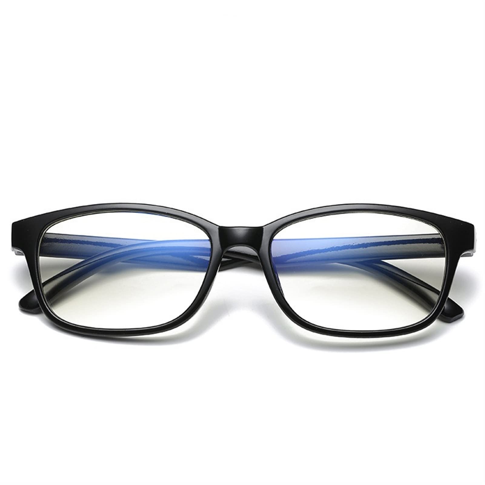 Retro Reading Glasses for Men & Women - Blue Light Blocking, Black Frame - Perfect for Work & Study