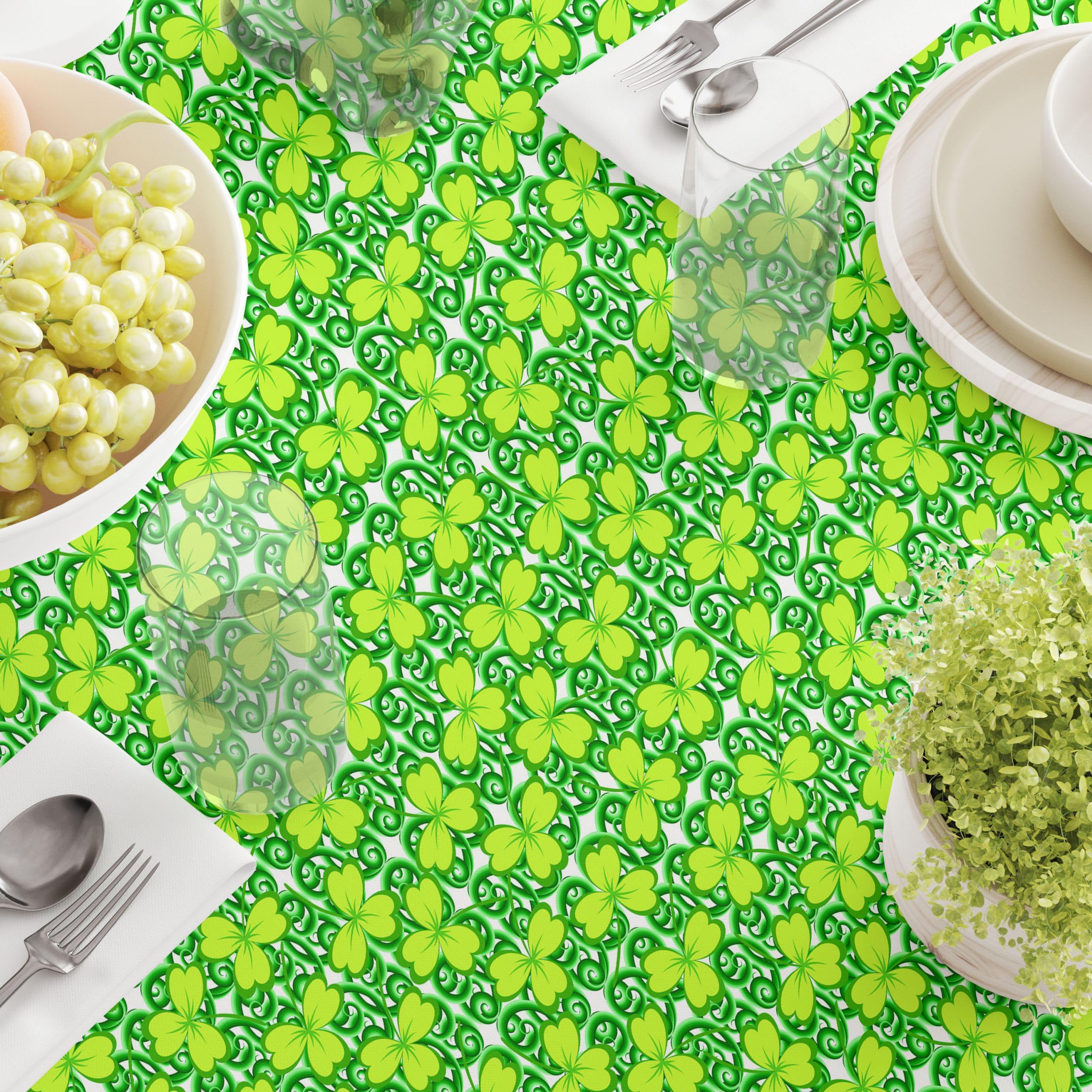 Machine Washable 100% Milliken Polyester Tablecloths, Table Runners & Napkins - Celtic Foliage Design (70
