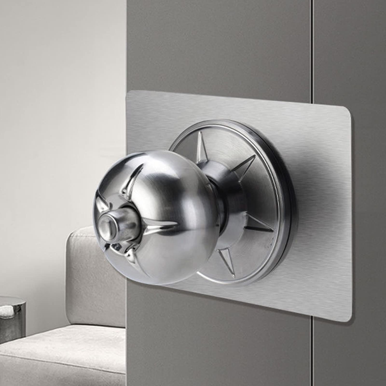 LOIYLLEN Stainless Steel Door Reinforcement Plate & Lock Repair Bracket - Secure & Fix Loose Door Knobs - Easy Installation (2 Pack) - Ideal for Home Security & Door Maintenance