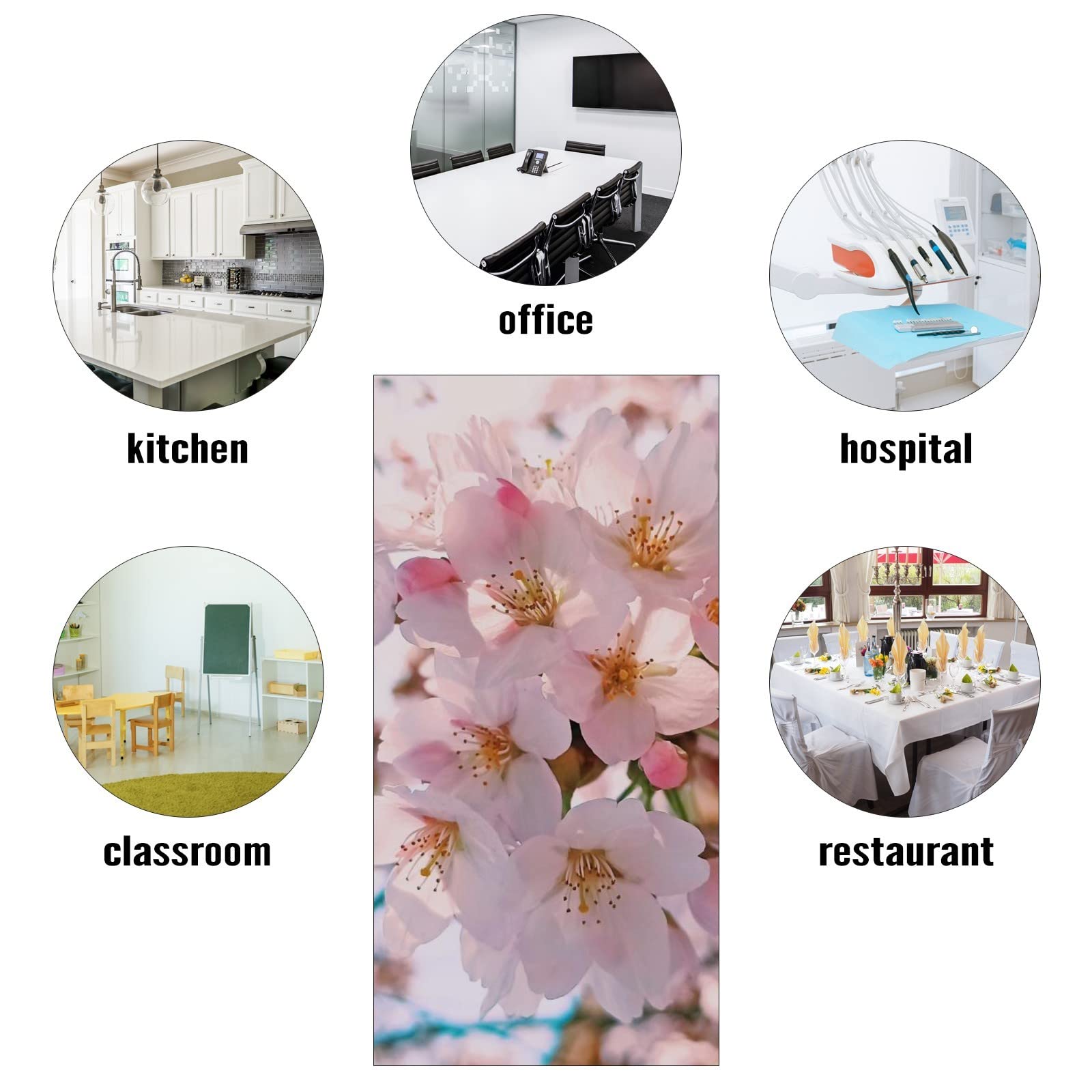 Cherry Blossom Fluorescent Lamp Shade - Eye Protection Light Cover for Home, Office & Classroom Ceiling Lights - Reduces Eye Strain & Headaches - Perfect for Study Rooms, Workspaces & Dorm Decor