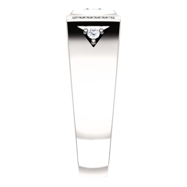 14KT Gold Men's Diamond Accent Ring - 1/2 CTW Round Cut Solitaire Ring for Wedding, Anniversary & Special Occasions