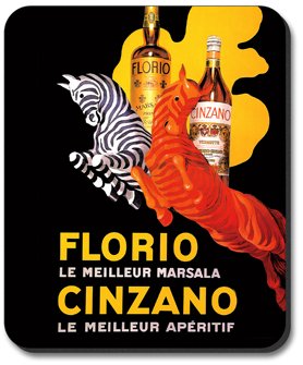 Cinzano Brand Art Plates Mouse Pad - Non-Slip Gaming & Office Desk Mat for Computers, Laptops - Perfect for Work, Gaming & Home Office Use