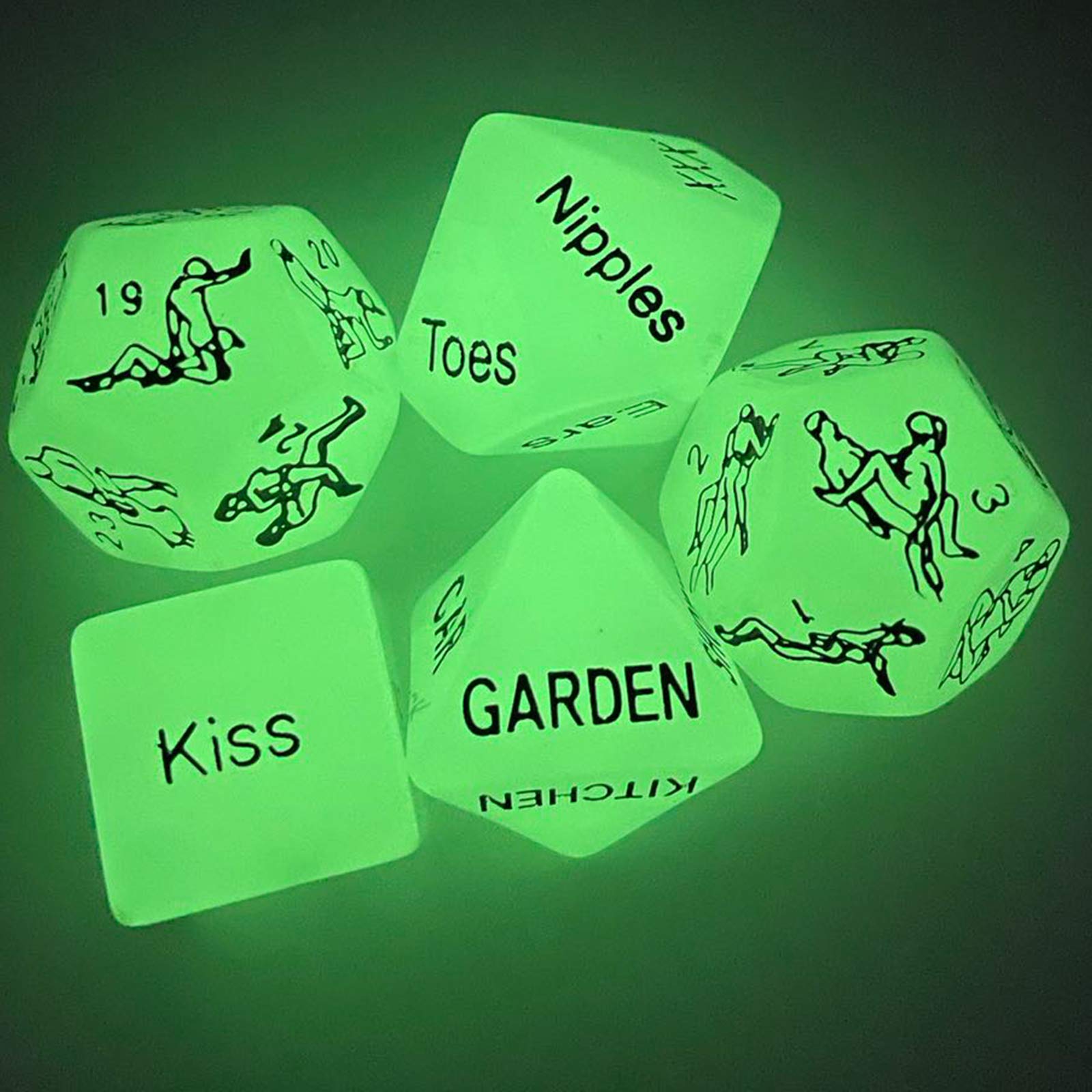 5-Piece Sex Dice Set for Couples - Naughty Adult Dice Game for Romantic Nights & Spicing Up Relationships - Perfect for Bachelor/Bachelorette Parties, Anniversary Gifts & Couples Game Night
