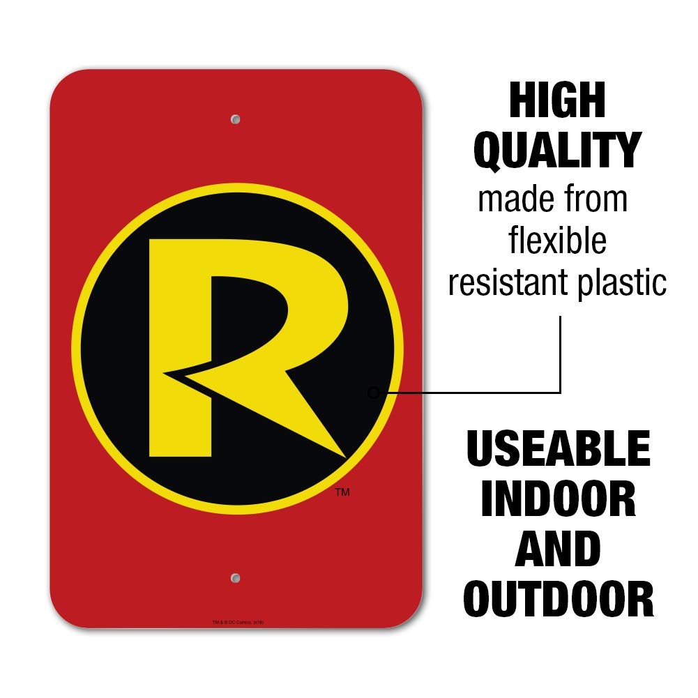 Batman & Robin Logo Wall Sign - Superhero Themed Home & Office Decor - Perfect for Comic Book Fans, Man Cave, Game Room & Superhero Party Decorations